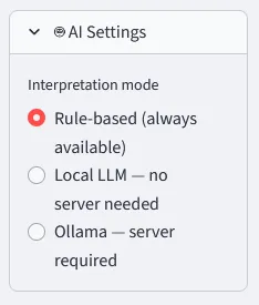 AI settings